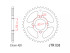 ΓΡΑΝΑΖΙ ΤΡΟΧΟΥ ΓΙΑ YAMAHA CRYPTON X135-T110-S115-R105-R115 / Z125 / RD / RS/ YBR ΚΑΙ SYM XS (428Η-36T) ΑΛΟΥΜΙΝΙΟΥ ΜΑΥΡΟ (JT)